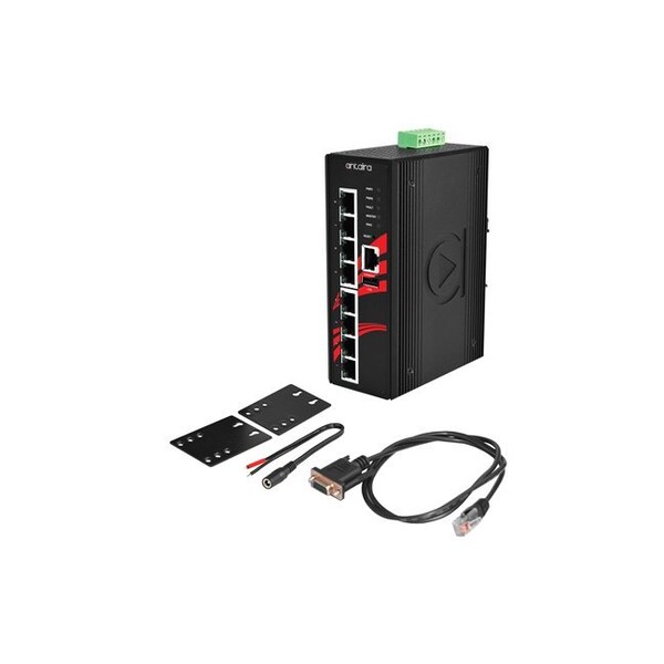8-Port Industrial Light Layer 3 Managed Ethernet Switch, w/8-10/100Tx Ports